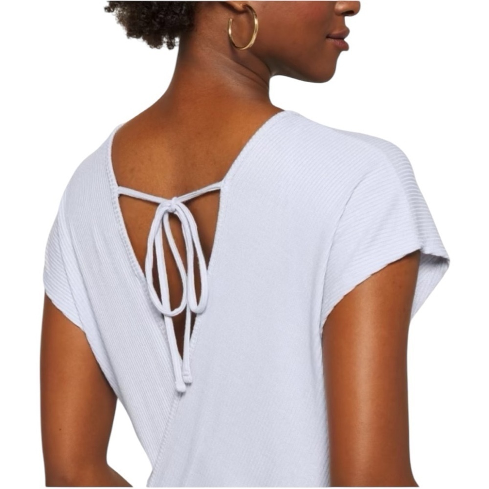 Women's White V-Neck Top - Picture 3 of 16
